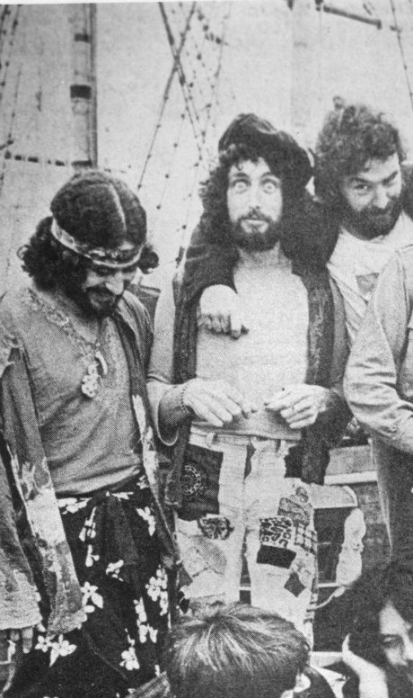 Cockroach original lineup, 1979. 
Back row, L to R: Paul Norman, Dennis McCann, John Donoghue, Haywood Norman.
Front row, L to R: Dimitri Edmonds, Richard Mason. 